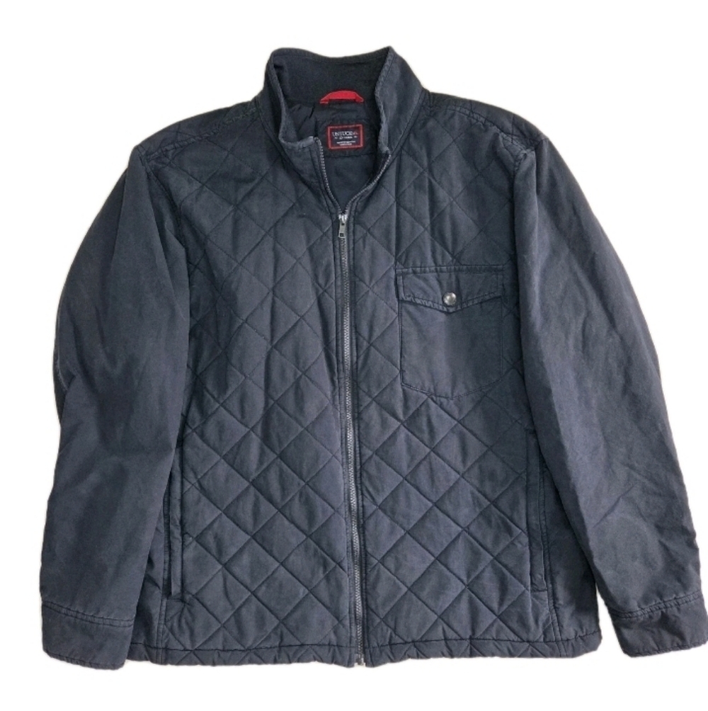 Untuckit Marty Quilted City Jacket Men's Size XXL Navy Blue Pockets Workwear